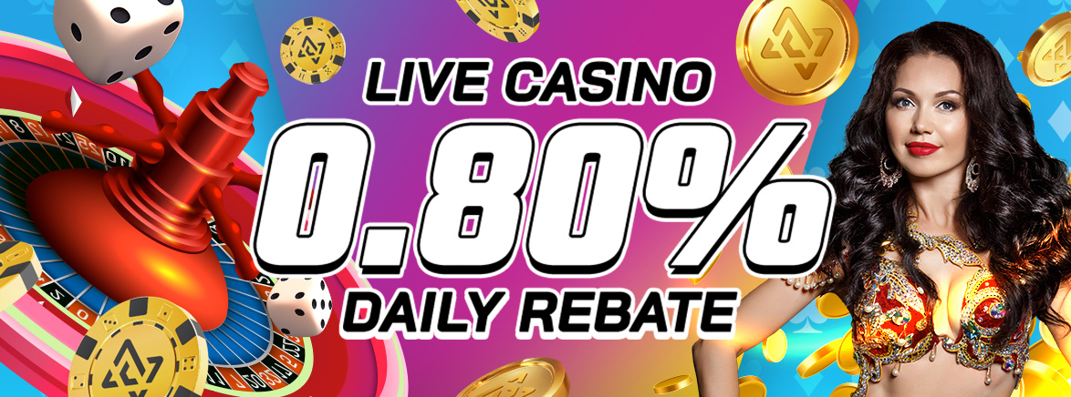 Live Casino 0.80% Unlimited Rebate